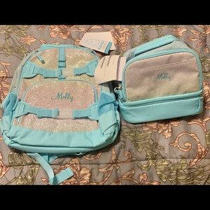 Pottery barn kids large backpack and lunchbox Brand New “Molly”